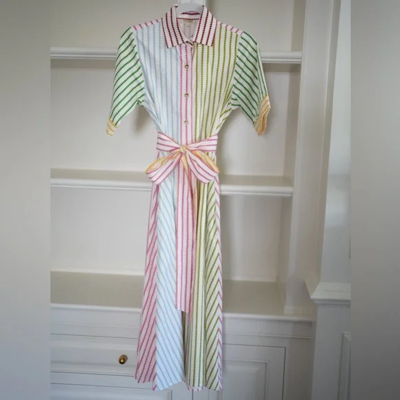 Heart Multicolor Button-Up Dress - Picture 1 of 4